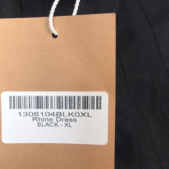 NWT REFORMATION Black Rhine Midi Length Dress - Picture 6 of 7